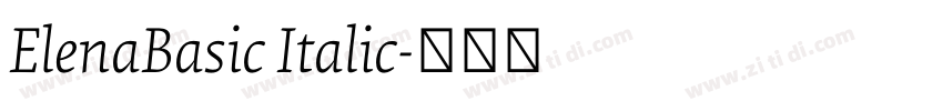 ElenaBasic Italic字体转换